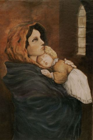 L'artiste Jacques MONCHO - La mère et l'Enfant