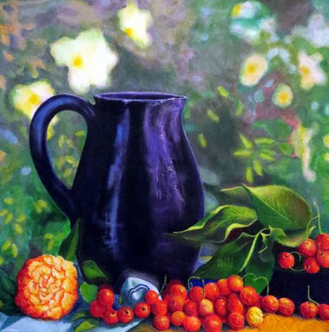 L'artiste ninoacryl - La cruche et ses fruits