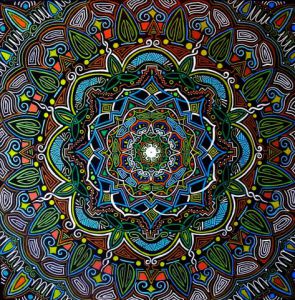 Voir cette oeuvre de Tockart: Mandala, acrylique sur toile