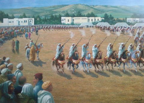 Fantasia - Peinture - Ahmed Bouhchou Fantasia - Peinture - Ahmed Bouhchou