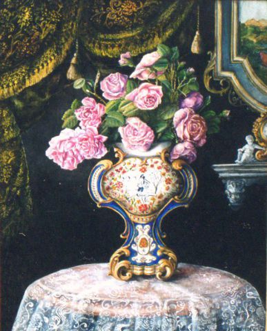 L'artiste Jacques MONCHO - Bouquet de roses