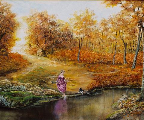 L'artiste Jacques MONCHO - Promenade en automne