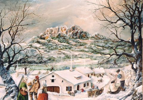 Le rocher de Roquebrune/Argens - Peinture - Jacques MONCHO