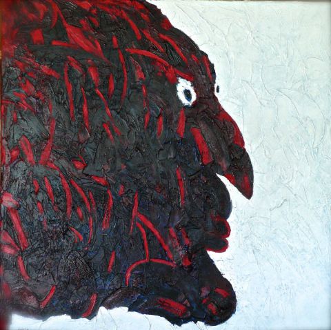 l'aigle rouge - Peinture - Oria