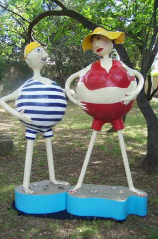 Josette et Marcel - Les Baigneurs - Sculpture - Marc BERNARD Josette et Marcel - Les Baigneurs - Sculpture - Marc BERNARD