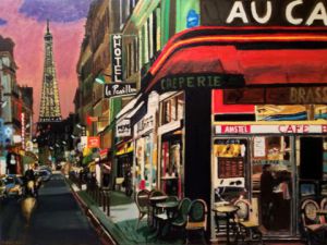 Peinture de Maurice BELLOLO: PARIS ville lumière