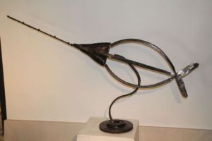 Sculpture de Roland GOURDON: LE POISSON SCIE