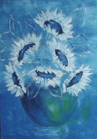 L'artiste silvio laberinto - les tournesols bleus