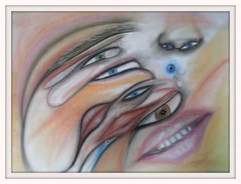 Les yeux de lilas  - Peinture - jean claude Art