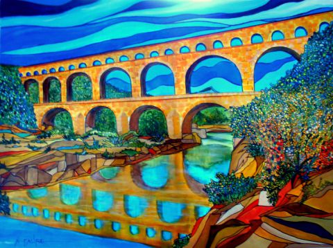 L'artiste ALAIN FAURE - PONT DU GARD L'artiste ALAIN FAURE - PONT DU GARD