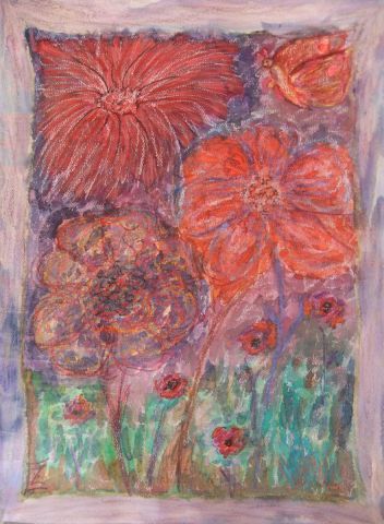 L'artiste carole zilberstein - ivre de fleurs
