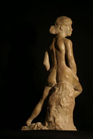 Statuette femme assise 1 - Sculpture - Denis Gibaud