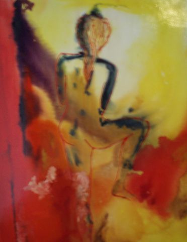 Danseuse nue - Peinture - Isabelle HAMON 