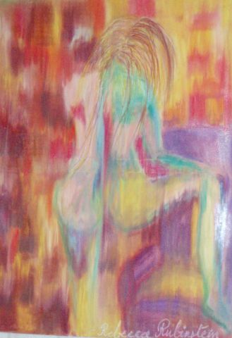 Femme nue de dos  - Peinture - Isabelle HAMON 