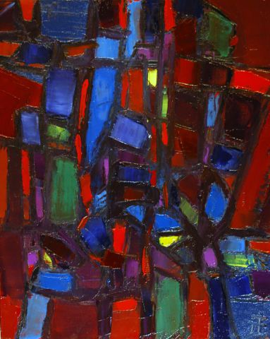 Vitrail du voyageur - Peinture - Thierry Faure Vitrail du voyageur - Peinture - Thierry Faure