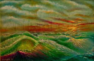 Peinture de Tabet  OUDANE: la langue des vagues