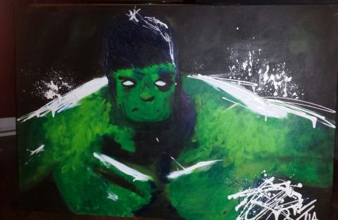 Hulk My Love - Peinture - Tia