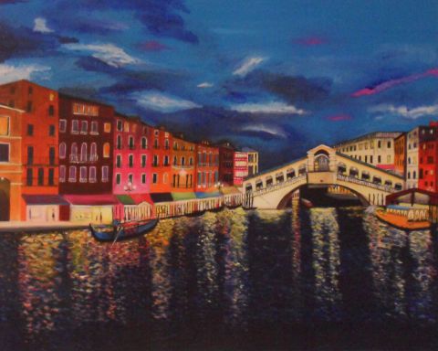L'artiste Paoli - Venise  le pont du Rialto L'artiste Paoli - Venise  le pont du Rialto