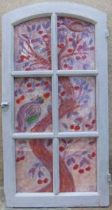 Peinture de carole zilberstein: vue sur cerisier