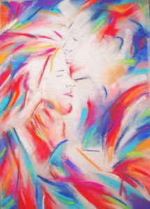 Peinture de FREDERIQUE NALPAS: Jeu de l'amour...