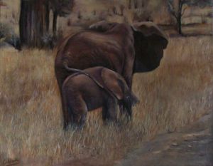 Peinture de catherin nathalie: elephant
