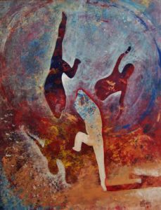 Oeuvre de Marie-Pierre JAN: Danse en eaux troubles