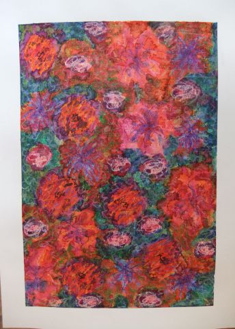 champ de fleurs - Peinture - carole zilberstein