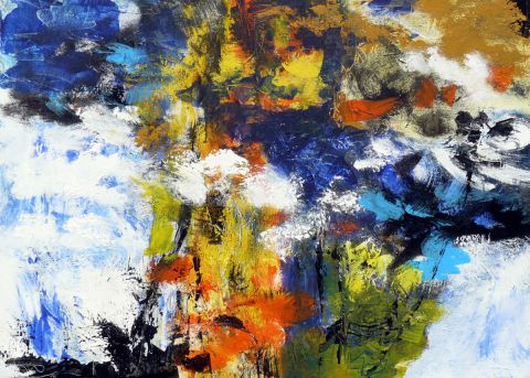 La Roumer fleurie - Peinture - Hugues La Roumer fleurie - Peinture - Hugues