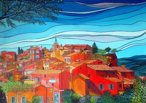 ROUSSILLON - Peinture - ALAIN FAURE ROUSSILLON - Peinture - ALAIN FAURE