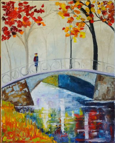 Petit pont - Peinture - Arina Tcherem