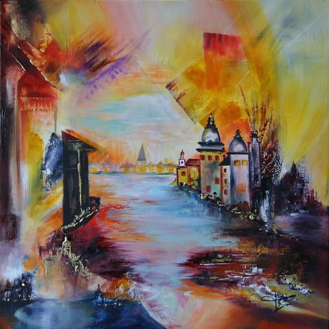 plein feu sur Venise - Peinture - Sophie SIROT