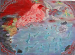 Peinture de Marie-rose Atchama: déesse des eaux