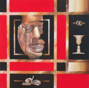 Peinture de Frank GODILLE: Le Vase au deux visages