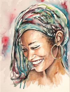 Peinture de Catherine VALETTE: Le sourire de Mélody
