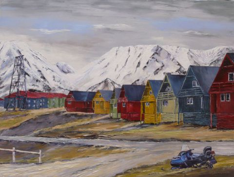 Norvège Longyearbyen  - Peinture - Raphael