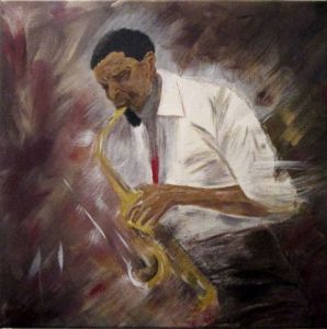 Peinture de thierry vernet: Jazz man