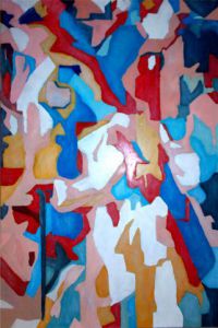 Peinture de Ottau Mobyl: Barbe  bleue et sa croix bleue