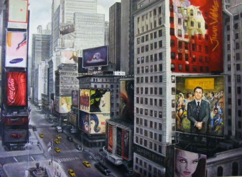 Times Square - Peinture - Bruno Villette