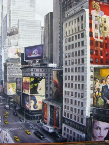 L'artiste Bruno Villette - Times Square