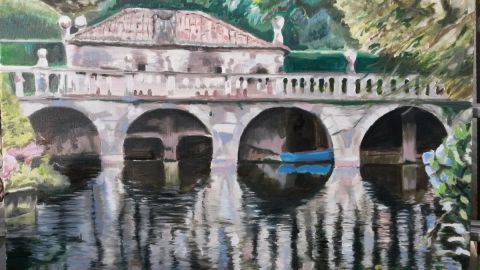 L'artiste Robin Fisher - Pazo de Oca - Galice - Espagne L'artiste Robin Fisher - Pazo de Oca - Galice - Espagne