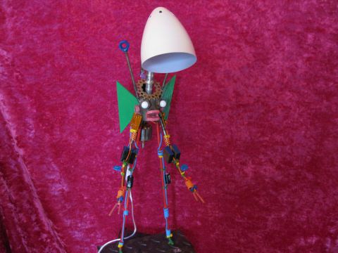 L'artiste bellagamba  gilles - sculpture  robot  lampe