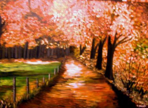 L'artiste roselyne halluin - lumiere d'automne