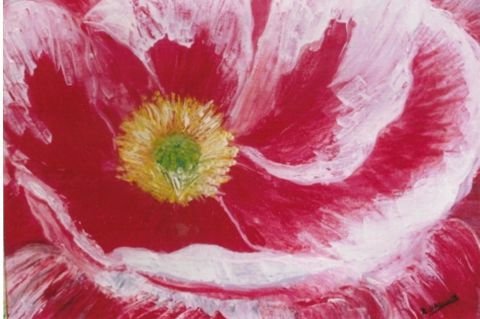 fleur éclose - Peinture - roselyne halluin
