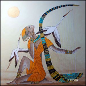 Voir le détail de cette oeuvre: femme ethnique la harpe