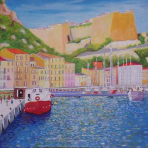 Peinture de Paoli:  Bonifacio Le port 