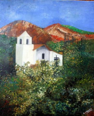 L'artiste roselyne halluin - la chapelle de Purmamarca (Argentine)