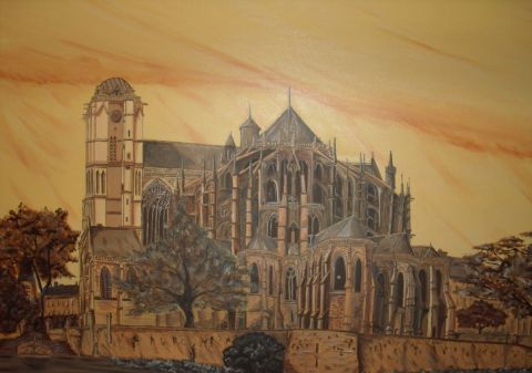 la cathédrale saint Julien le mans - Peinture - johann mastil