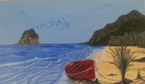 L'artiste johann mastil - la plage du canal de sainte lucie