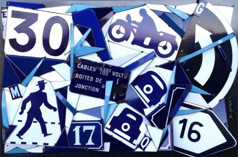 Le-motard-et-le-piéton - Sculpture - COSTA Le-motard-et-le-piéton - Sculpture - COSTA