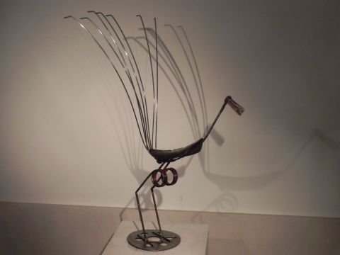 L'OISEAU AU BEC D'OR - Sculpture - Roland GOURDON